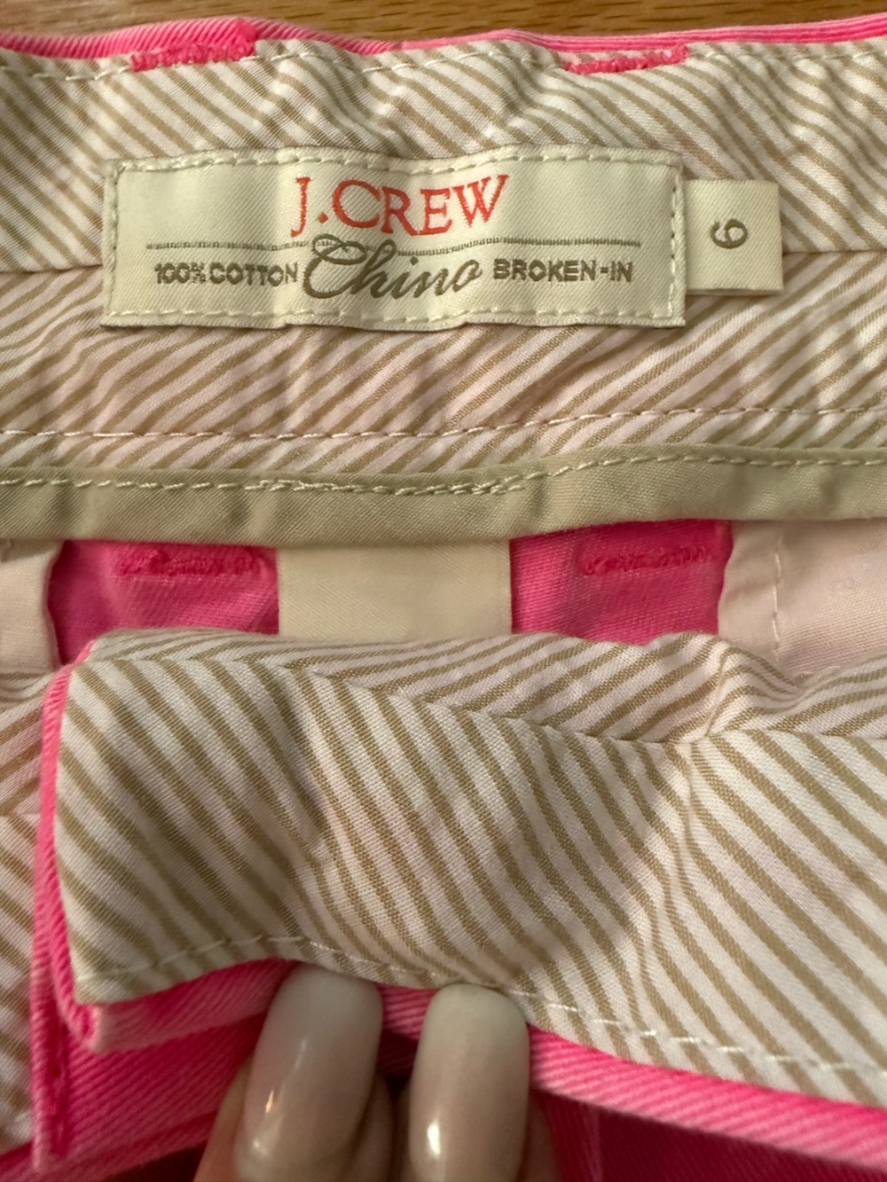 J. Crew Hot Pink Chino Shorts 5” inseam - Picture 3 of 5